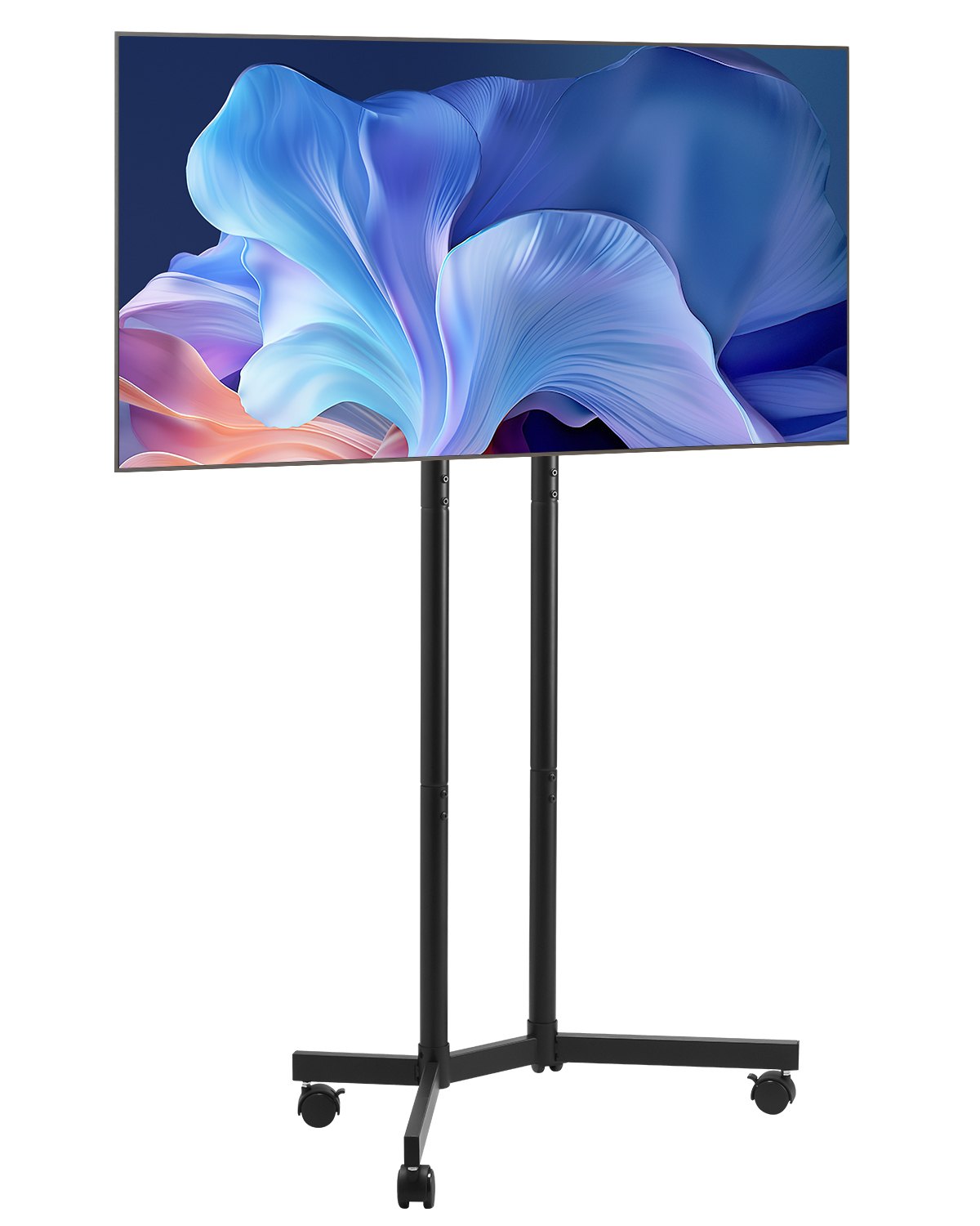 VEVOR Supporto TV da Pavimento per Schermo Piatto Curve da 812,8-1651 mm, Supporto Porta TV Altezza Regolabile max. 40 kg max. VESA 400 x 400 mm per Soggiorno Camera da Letto Ufficio