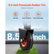 VEVOR Carrello per Rimorchio Regolabile in Altezza 420 a 560mm, con Sfera di Aggancio, Trasportatore Azionamento Manuale Elettrico, per Spostamento di Rimorchi per Camper, Capacità 136 kg