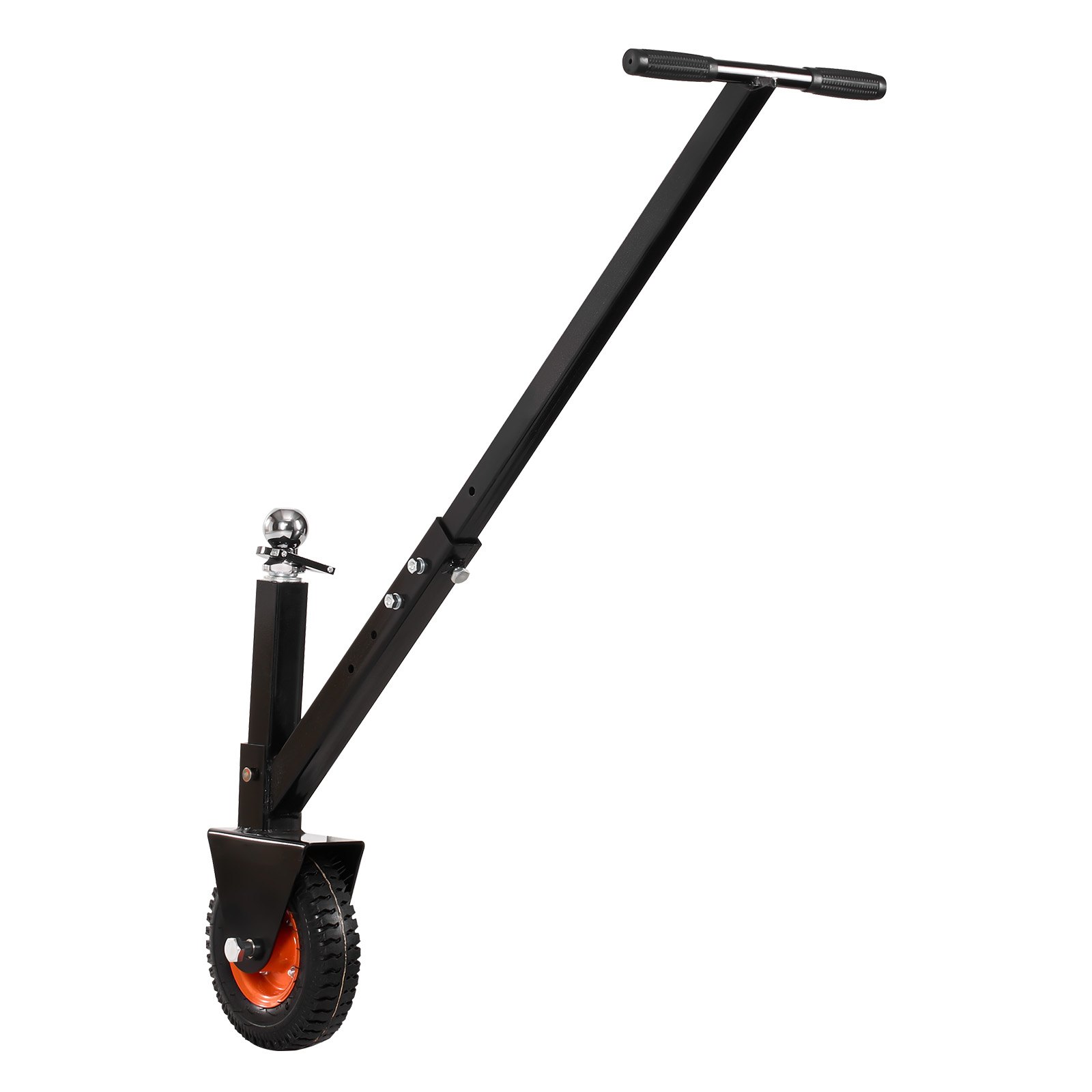 VEVOR Trailer Maneuvering Aid, 136kg Vertical Load Capacity, 42 & 56cm Height Adjustable Trailer Trolley, with 47.6 & 50.8mm Balls, 8.5 Inch Pneumatic Rubber Tire, for Moving Motorhome Trailers