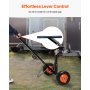 VEVOR Carrello per Rimorchio Regolabile in Altezza 42 a 56 cm, Sfera di Attacco e Pneumatici Pieni, Trasportatore per Spostamento di Rimorchi per Camper, Barca, Capacità Carico di 272 kg