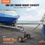 VEVOR Carrello per Rimorchio Manuale Capacità Carico Max. 272 kg Ruote in Gomma Diametro 25,4cm per Rimorchio di Barche Veicolo, Carrello Rimorchio in Acciaio al Carbonio Altezza Regolabile 41 - 61cm