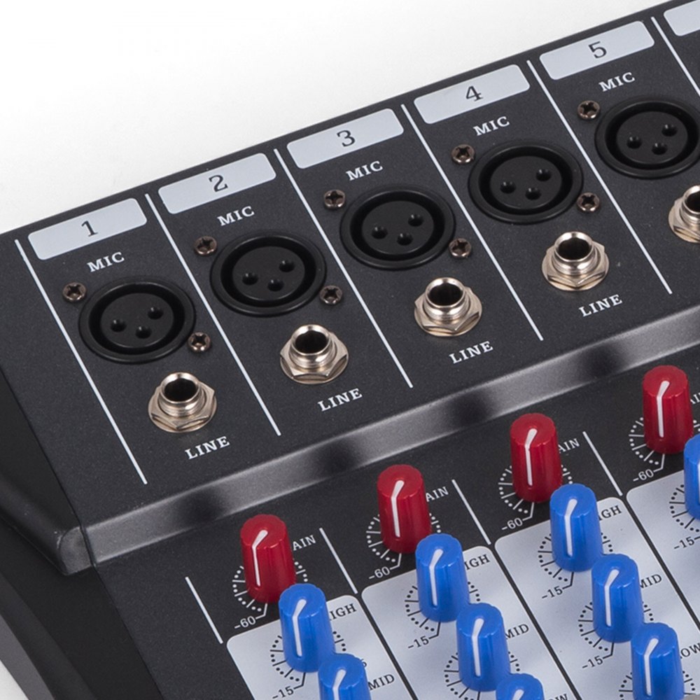 8-canale Mic Line Audio Sound Mixer Ultra Compact Optimized Webcast Good