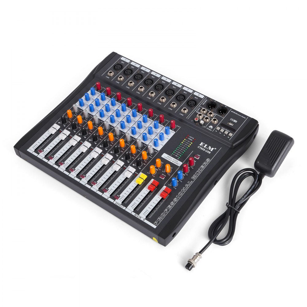 8-canale Mic Line Audio Sound Mixer Ultra Compact Optimized Webcast Good