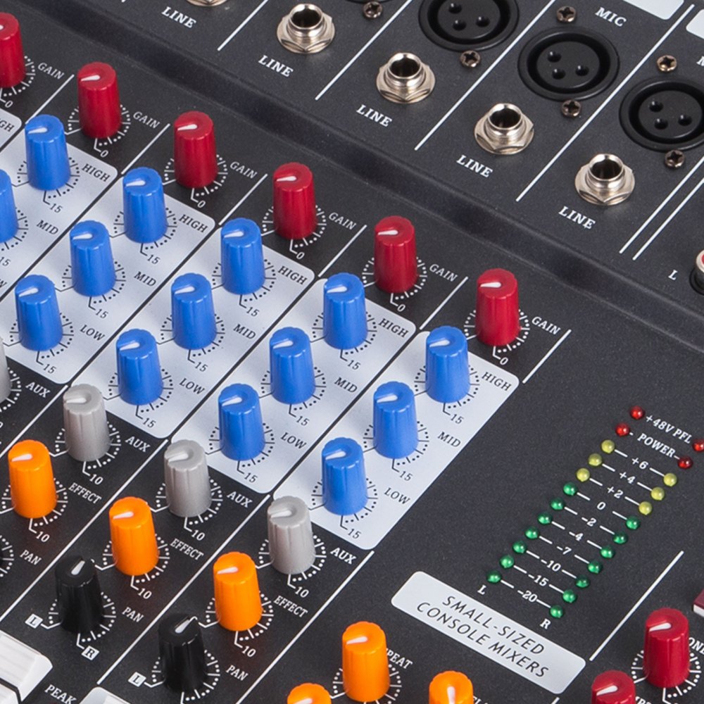 8-canale Mic Line Audio Sound Mixer Ultra Compact Optimized Webcast Good