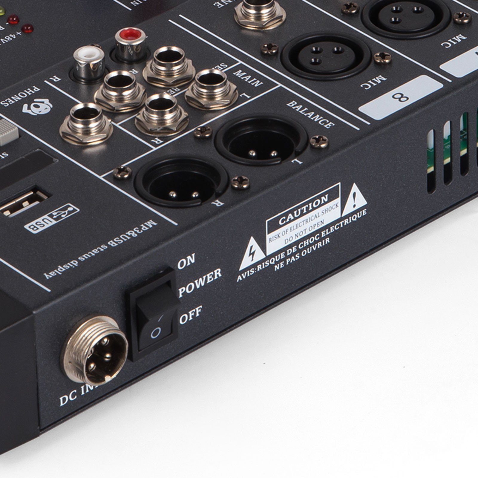 8-canale Mic Line Audio Sound Mixer Ultra Compact Optimized Webcast Good