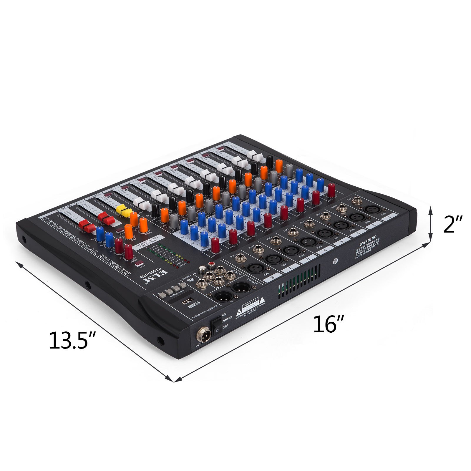 8-canale Mic Line Audio Sound Mixer Ultra Compact Optimized Webcast Good