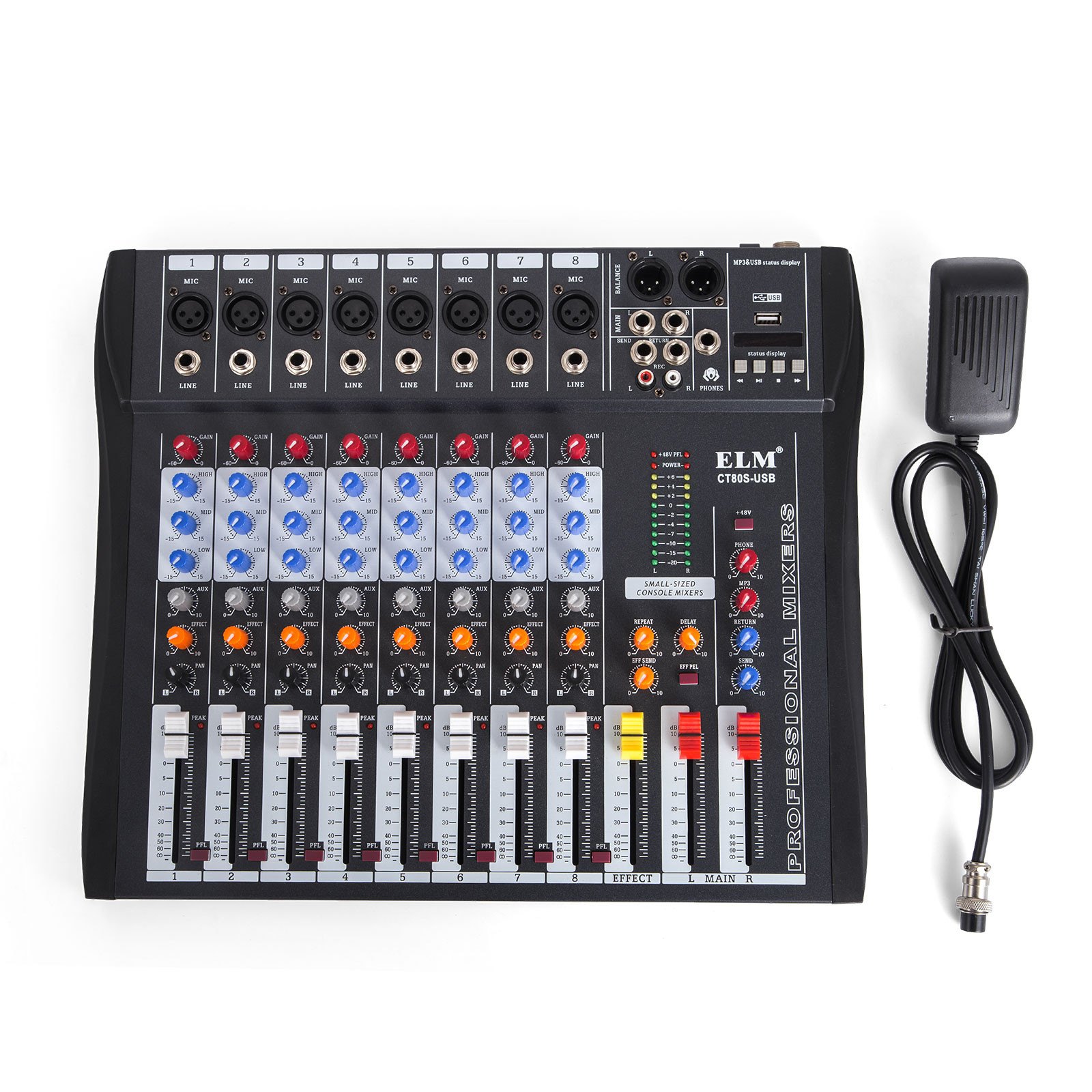 8-canale Mic Line Audio Sound Mixer Ultra Compact Optimized Webcast Good