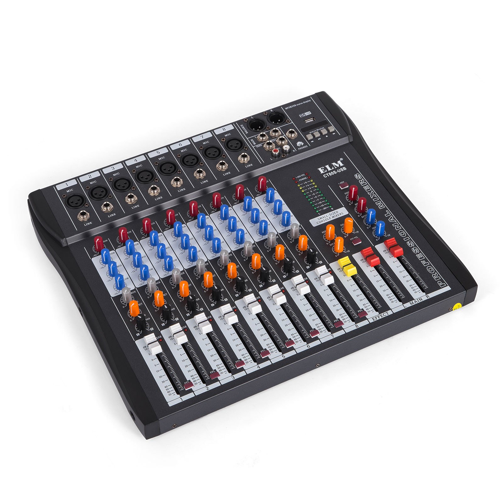 8-canale Mic Line Audio Sound Mixer Ultra Compact Optimized Webcast Good