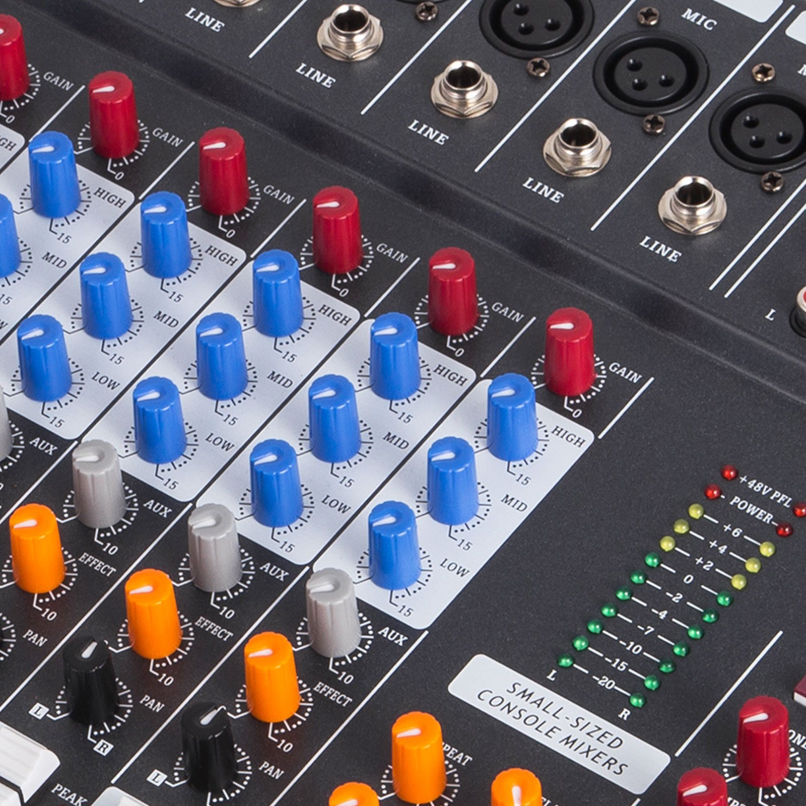 8-canale Mic Line Audio Sound Mixer Ultra Compact Optimized Webcast Good