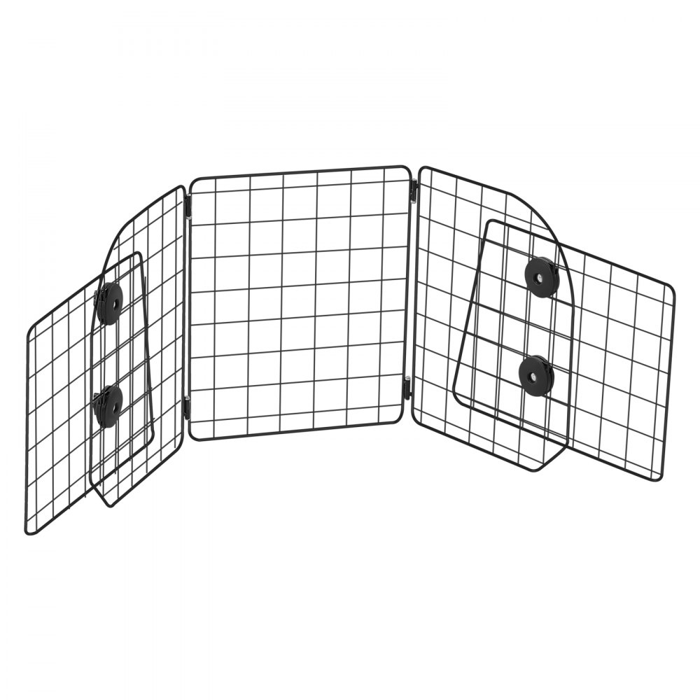 VEVOR Barriera Universale Regolabile per Animali Domestici per Auto, Camion e SUV, Divisorio per Cancello in Tubo Metallo Resistente, Tiene Animali Lontani dai Sedili, Nero 408-1565 mm