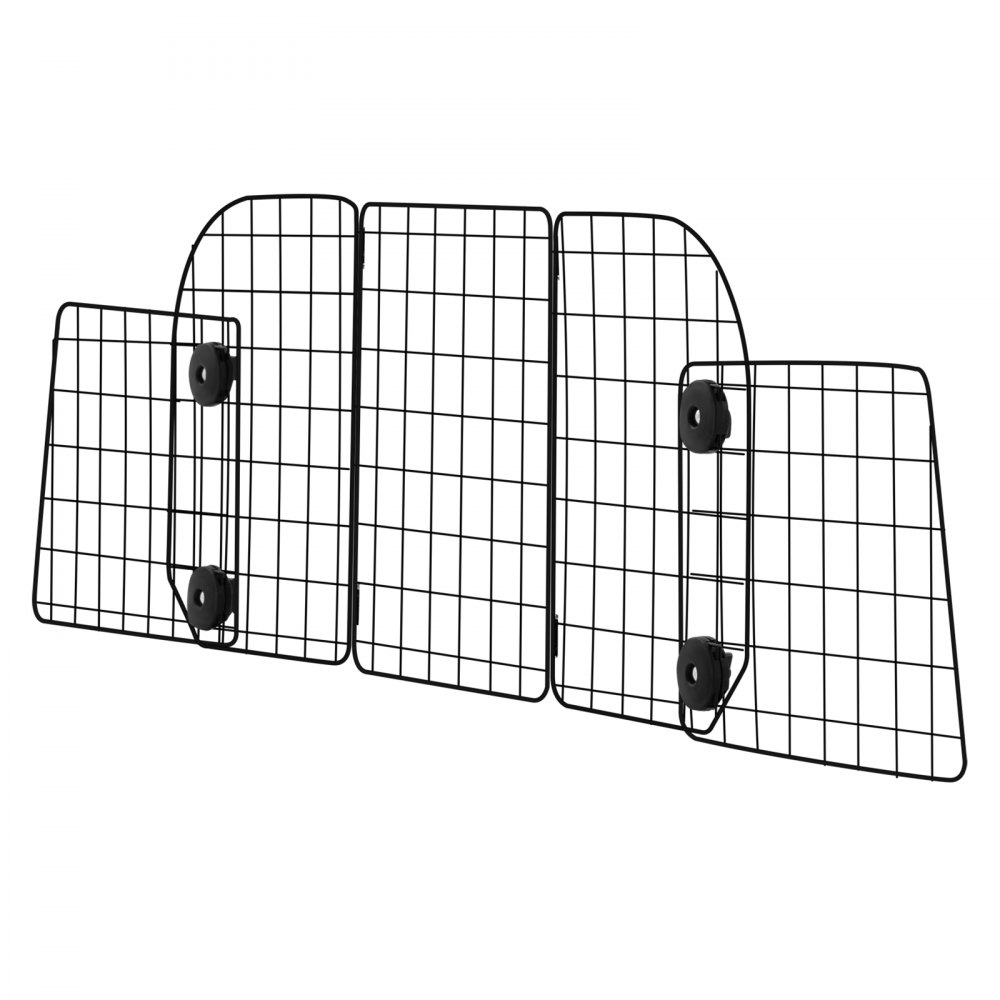 VEVOR Barriera Universale Regolabile per Animali Domestici per Auto, Camion e SUV, Divisorio per Cancello in Tubo Metallo Resistente, Tiene Animali Lontani dai Sedili, Nero 408-1565 mm