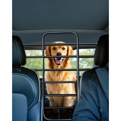 VEVOR Barriera per Cani per Auto 1550 x 722 x 32 mm Barriera per Animali Domestici con Tessuto a Rete, Divisorio Regolabile, Cancelletto di Sicurezza per Auto, Inclinabile e Mobile, per SUV, Veicoli