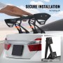 VEVOR GT Wing Spoiler per Auto, Spoiler Universale da 1100 mm con Ponte Singolo, Alluminio Leggero Regolabile, Ala Spoiler Posteriore, Spoiler Posteriore per Auto, Spoiler da Corsa BGW/JDM Drift Nero