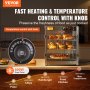 VEVOR Scaldavivande Commerciale a 3 Livelli, Scaldavivande da 800 W con Luce per Migliorare l'esposizione degli Alimenti, Controllo della Temperatura da 30 ℃ ~ 85 ℃, Grande capacità di 90 Litri per Hamburger, Pizza, Pane, Pollo Fritto