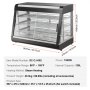VEVOR Espositore Scaldavivande Commerciale 3 Ripiani 1500 W con Luce, Ripiano Regolabile, Display della Temperatura, Riscaldamento a Vapore da 30 ℃ a 85 ℃, 130 L per Hamburger Pizza Pane Pollo Fritto