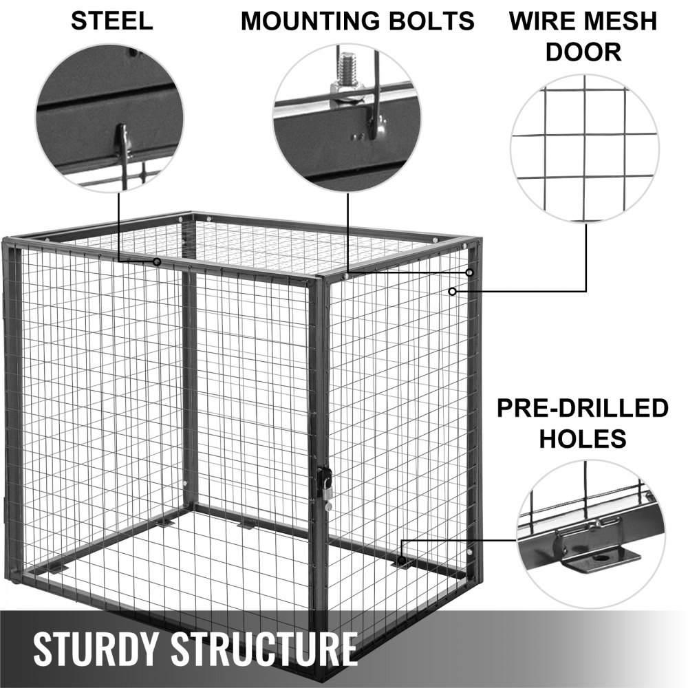 Vevor Carro Armato Di Gas 6 X19kg Gabbia Del Gas Dei Cilindri Di Verticali