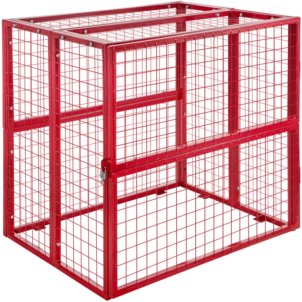 Vevor Gabbia Di Stoccaggio Verticale 6 X19kg Gabbie Del Gas Dei Cilindri Rossa