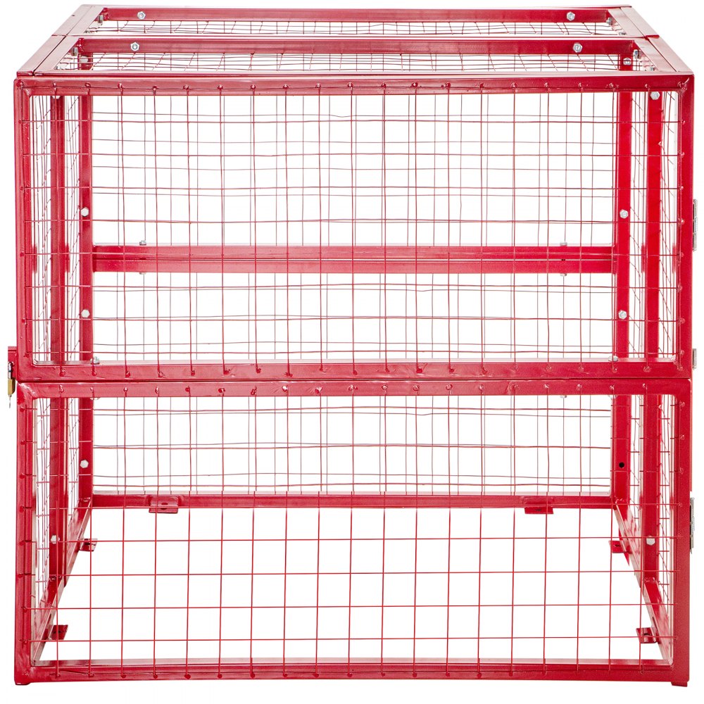 Vevor Gabbia Di Stoccaggio Verticale 6 X19kg Gabbie Del Gas Dei Cilindri Rossa