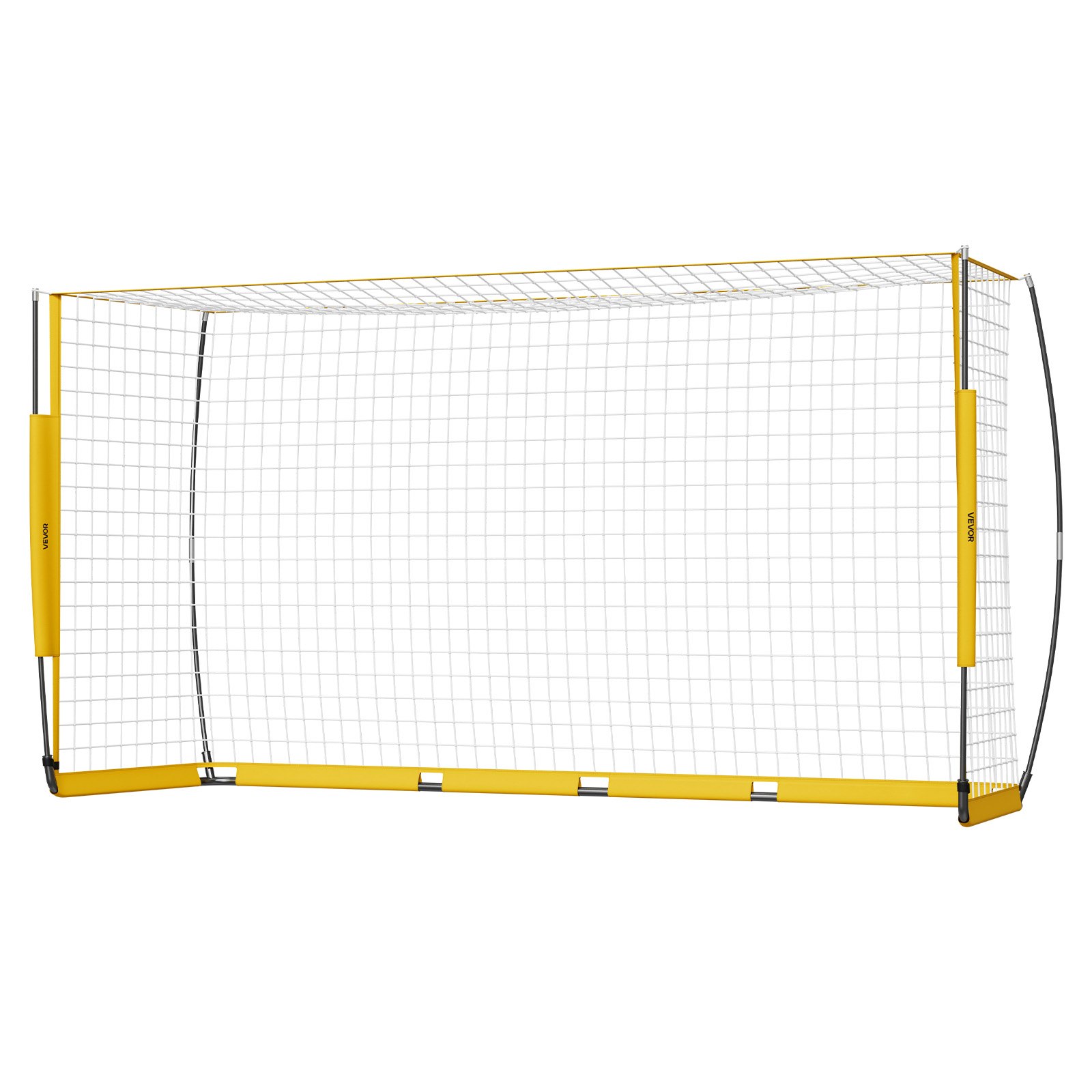VEVOR Porta da Calcio Portatile, Rete da Calcio Giardino per Allenamento Adulti Bambini, Set Porte Allenamento con Struttura in Fibra di Vetro in Acciaio e Borsa Trasporto, Giallo 1828 x 3657 mm