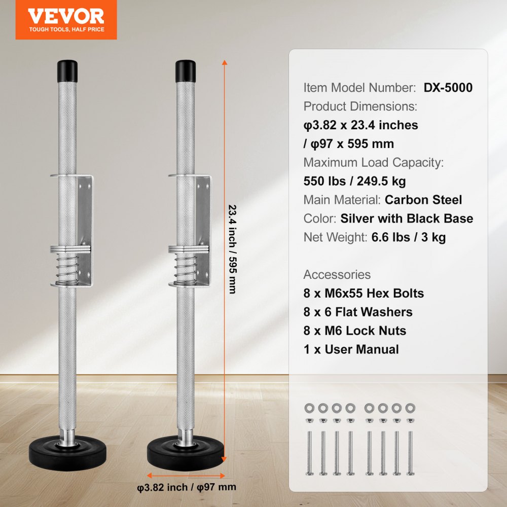 VEVOR Livellatore per Scale, 595 mm in Acciaio 249,5 kg Strumento di Livellamento, Tramoggia di Lancio, Stabilizzatore Scale con Contenitore, Accessori per Scale Estensibili, per Terreni Irregolari
