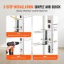 VEVOR Livellatore per Scale, 493 mm in Acciaio 249,5 kg Strumento di Livellamento, Tramoggia di Lancio, Stabilizzatore Scale con Contenitore, Accessori per Scale Estensibili, per Terreni Irregolari