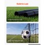VEVOR Porta da Calcio 3 x 2 m Gabbia in Ferro con Rete in PE Nera Cancello da Calcio, Schiuma Protettiva Ammortizzante, Stadio, Giardino, Cortile, Campo, Attrezzatura per Esercizio di Tiro