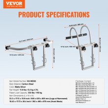 VEVOR Stabilizzatore per Scale Carico 150 kg Parete Colmo Tetto Argento Opaco