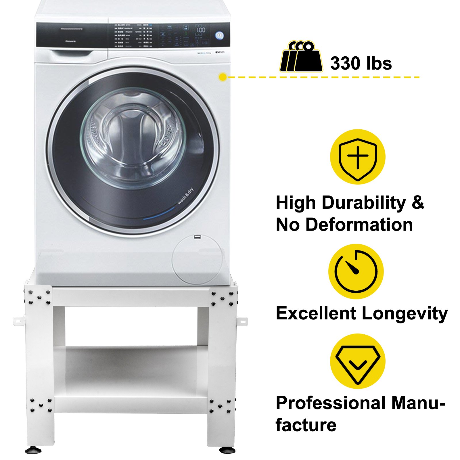 Vevor Stand Piedistallo Di Macchina Lavaggio Asciugatrice In Ferro Altezza 50 Cm