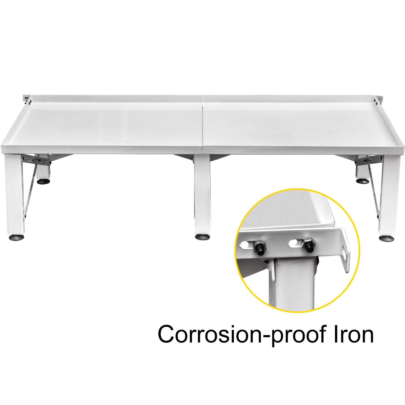 VEVOR Lavatrice Standard Telaio Alzatina da 124x55x30cm a 2 Posti, Capacità di Carico 150kg Piedistallo per Lavatrice e Asciugatrice in Ferro, Base per Lavatrice Mobile a Piedistallo per Frigorifero