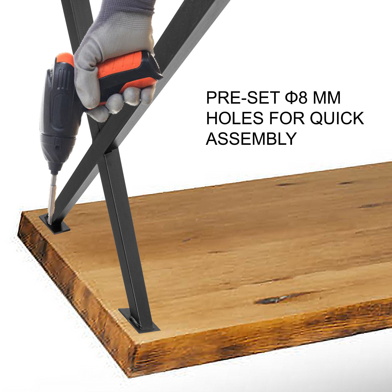 Vevor Gambe Tavolo Da Ufficio Gambe In Acciaio Al Carbonio 71,2 Cm Forma Di X