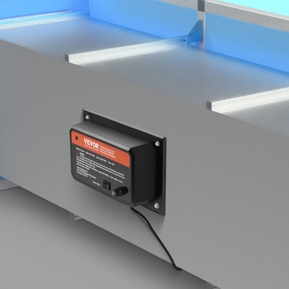 VEVOR Purificatore d'Aria HVAC per Tutta la Casa, Luce UV UVC nel Condotto per Aria Condizionata, Depuratore d'Aria con 1 Lampadina di Ricambio, Luci UV HVAC per Sistemi AC, 36 W 258 x 156 x 402 mm