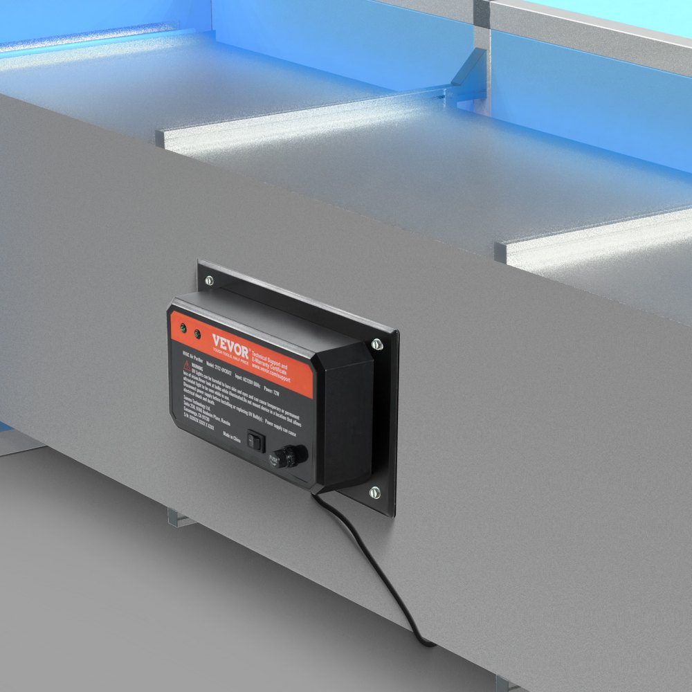 VEVOR Purificatore d'Aria HVAC per Tutta la Casa, Luce UV UVC nel Condotto per Aria Condizionata, Depuratore d'Aria con 2 Lampadine di Ricambio, Luci UV HVAC per Sistemi AC, 72 W 258 x 156 x 498 mm