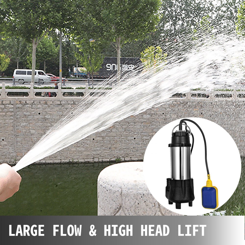 26' Pompa Sommersa Per Acqua Luride Elettropompa 3200 Gph 1/2 Hp 220v In Acciaio