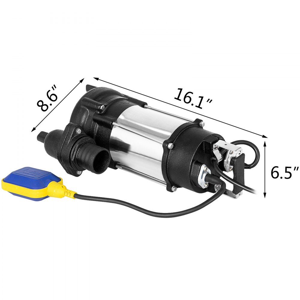 49' Pompa Sommersa Per Acqua Luride Elettropompa 750 L/h 1hp 240v In Acciaio