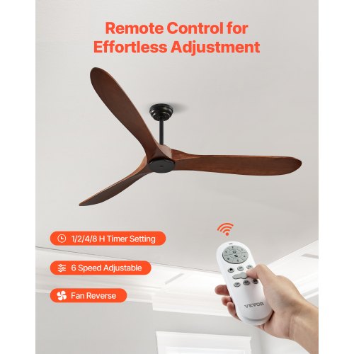 Ventilatore da Soffitto Senza Luce da 180 cm Moderno Ventilatore Esterno a Filo a Basso