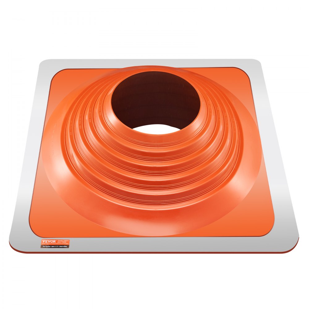 VEVOR Guarnizione per Tubo del Tetto Diametro Esterno 254-457 mm, Guarnizione Flessibile in Silicone Alta Temperatura -74℃-225℃, Base Quadrata in Metallo Resistente, per Camini Tubi di Sfiato Esterni