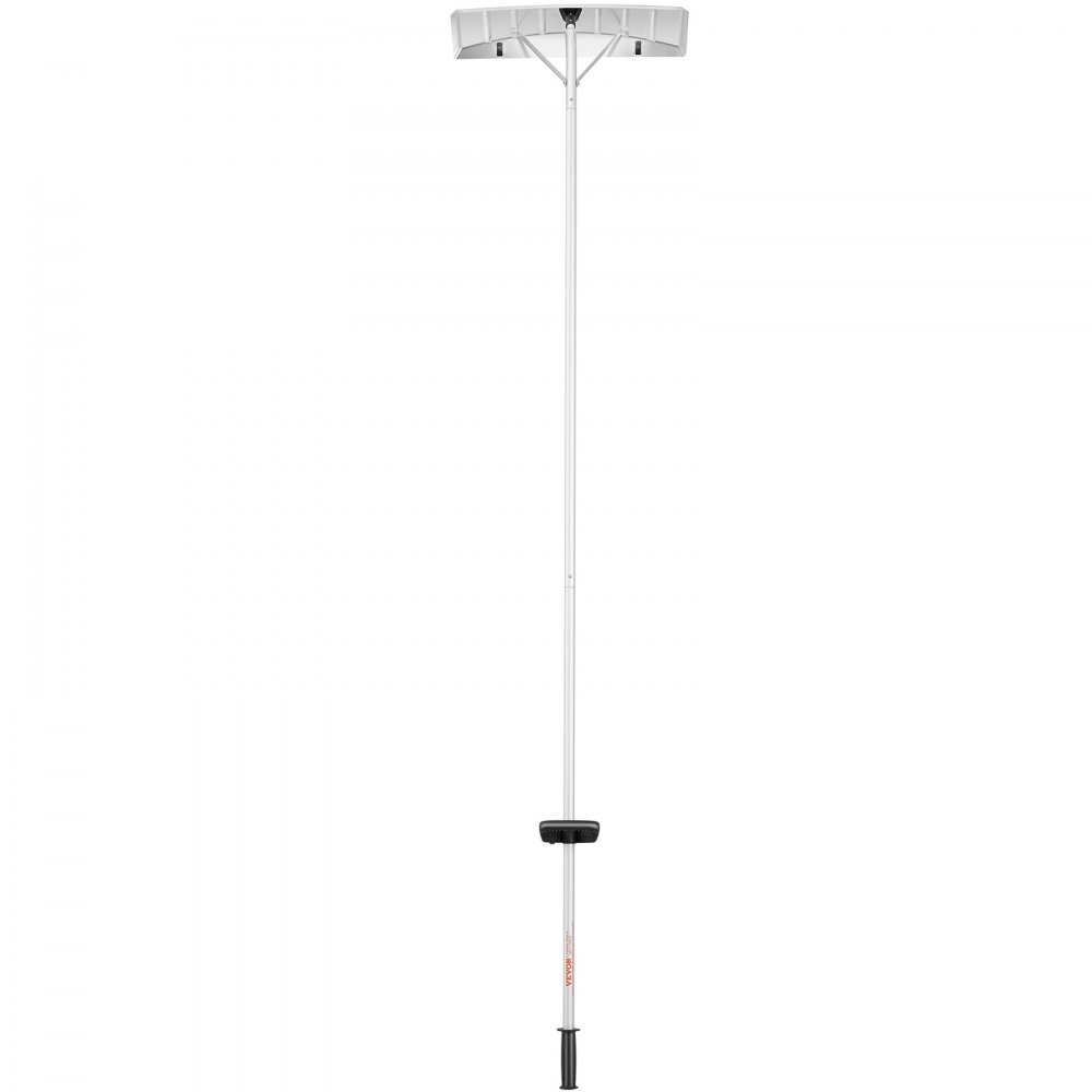 VEVOR Rastrello da Neve per Tetto Pala di Neve Tetti Lunghezza 635 mm, Strumento per Rimozione Neve in Alluminio Manico Antiscivolo Regolabile per Foglie Neve sul Tetto Veicoli Domestici, Pala da Neve