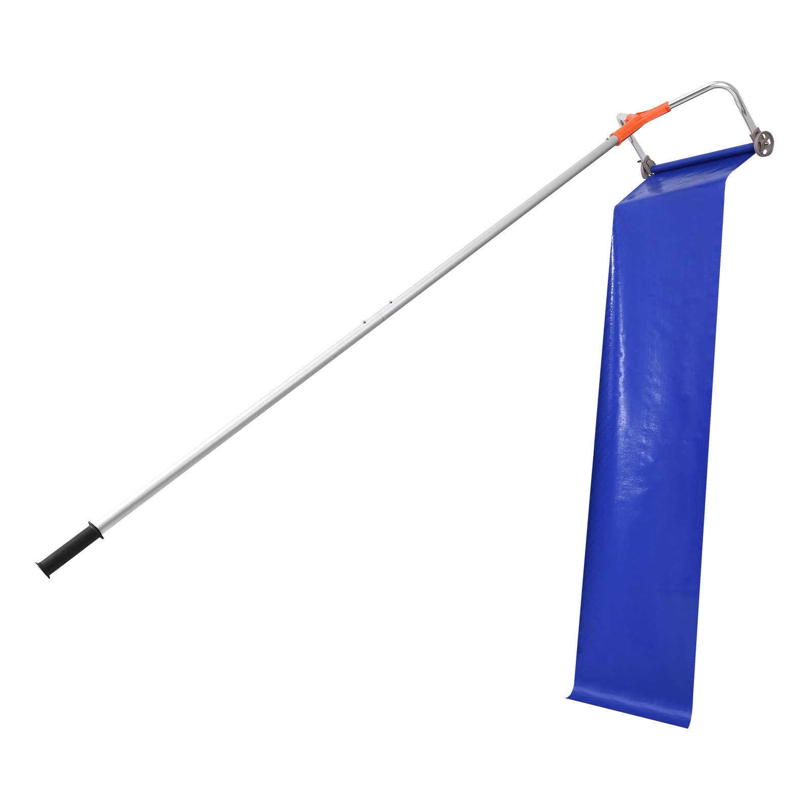 VEVOR Rastrello da Neve per Tetto, Lama in Alluminio da 432 mm, Raschietto per Tetti da Neve Regolabile 1250-5240 mm con Ruote e Scivolo, Impugnatura Staccabile, Pala per Rimozione Neve Foglie