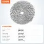 VEVOR Catena a maglie in acciaio al carbonio zincato, 3,5 mm x 10,05 m, Capacità carico 158 kg, Due connettori rapidi, Catena per traino, Sospensione, Campeggio, Catena traino di sicurezza da auto