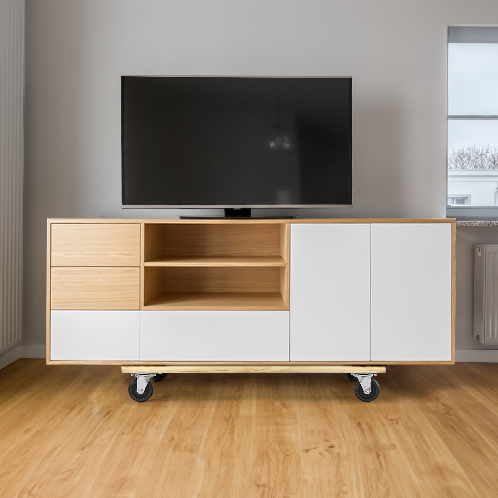 VEVOR Carrello per mobili, capacità di carico 1000 libbre, 18" x 30", 4 x 3" rotelle girevoli in PP, Carrello per mobili in legno duro per carichi pesanti, Carrello traslochi, Carrello mobili ruote