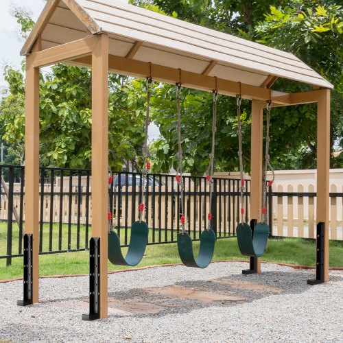 Confezione da 4 supporti per pali di recinzione regolabili con viti, base in metallo nero per pergola, recinzione e pali di legno | Leroy Merlin