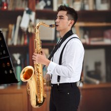 VEVOR Kit Sassofono Tenore in Ottone Si Bemolle per Principianti con Accessori