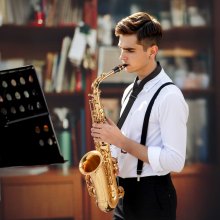 VEVOR Kit Sassofono Contralto in Ottone Mi Bemolle Principianti con Accessori