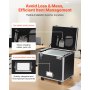 VEVOR Valigetta Portadocumenti con Ruote 39,6 x 32 x 38,1 cm Custodia Portadocumenti Portatile con Serratura Manico Telescopico, Scatola per Documenti per Ufficio, Viaggi di lavoro, Traslochi