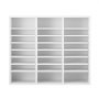 VEVOR Organizzatore per Letteratura 737 x 305 x 620 mm Vassoio Raccoglitore per Lettere Portadocumenti in Truciolare e MDF, 24 Scomparti e Ripiani Regolabili, Portaoggetti per Ufficio Aula, Bianco
