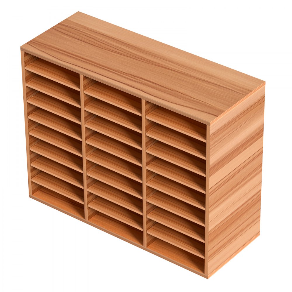 VEVOR Cassetto Mobiletto Portadocumenti max. 27 Scomparti Portadocumenti, Cassetto Portadocumenti in Legno Materiale MDF Organizzatore in Legno per Documenti Carte Riviste File per Ufficio, Scuola
