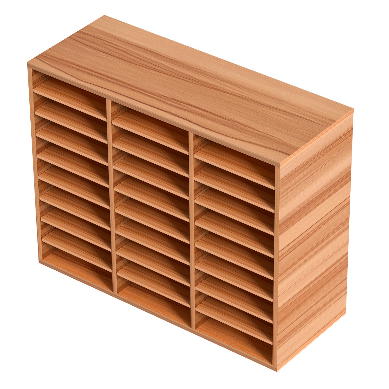 VEVOR Cassetto Mobiletto Portadocumenti max. 27 Scomparti Portadocumenti, Cassetto Portadocumenti in Legno Materiale MDF Organizzatore in Legno per Documenti Carte Riviste File per Ufficio, Scuola