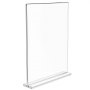 VEVOR Sign Holder Tabletop Display Stand, 6 pcs. 223.52 x 279.4 mm Brochure Holder, T-Shaped Double-Sided Display Sign Stand, Transparent Acrylic Menu Holder for Restaurant, Office, Wedding, Bar