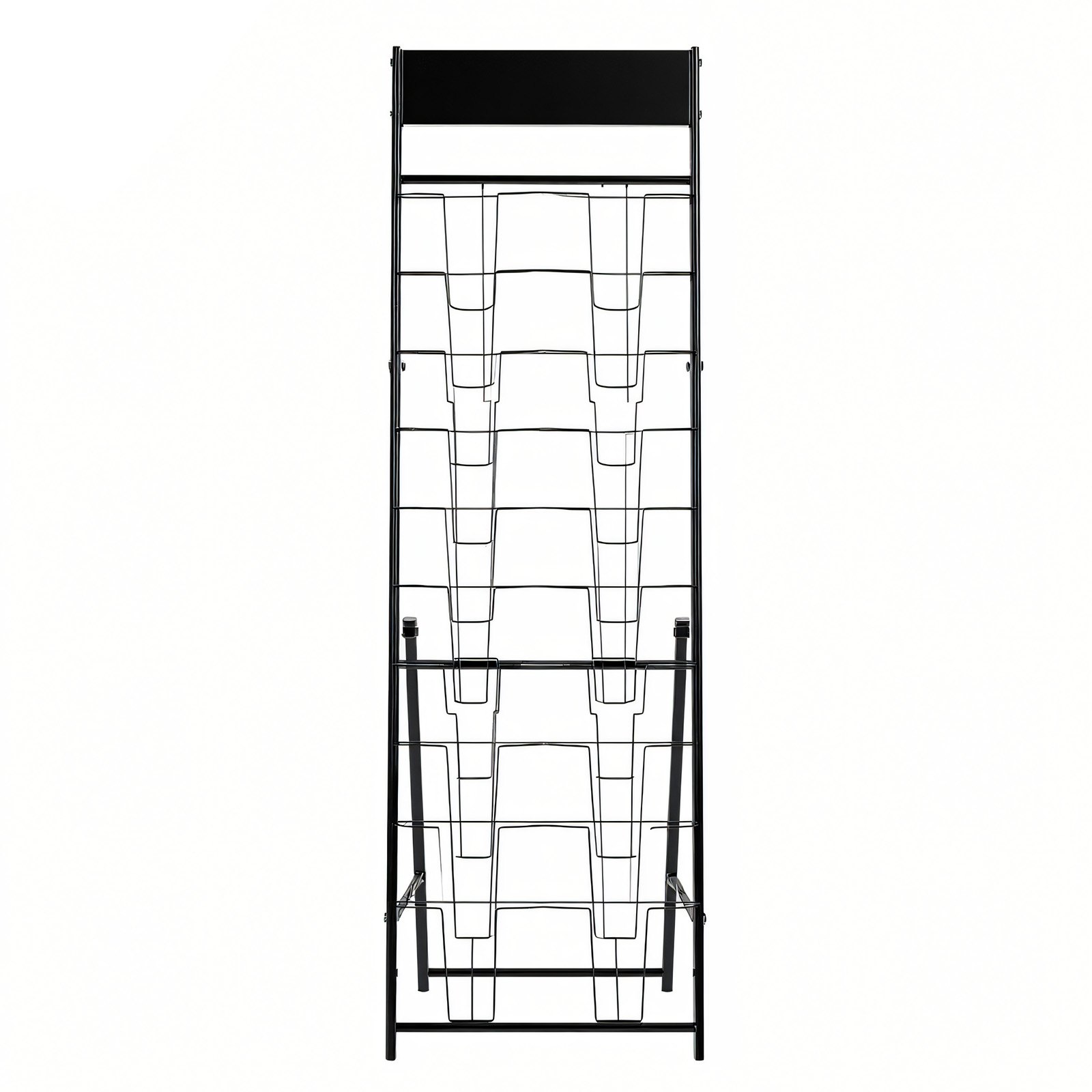 VEVOR Espositore da Terra per Brochure, Espositore per Brochure Riviste 20 Scomparti, Supporto Portariviste da Pavimento Portacataloghi 490x333x1545 mm, per Ufficio Fiere Biblioteche Ufficio Postale