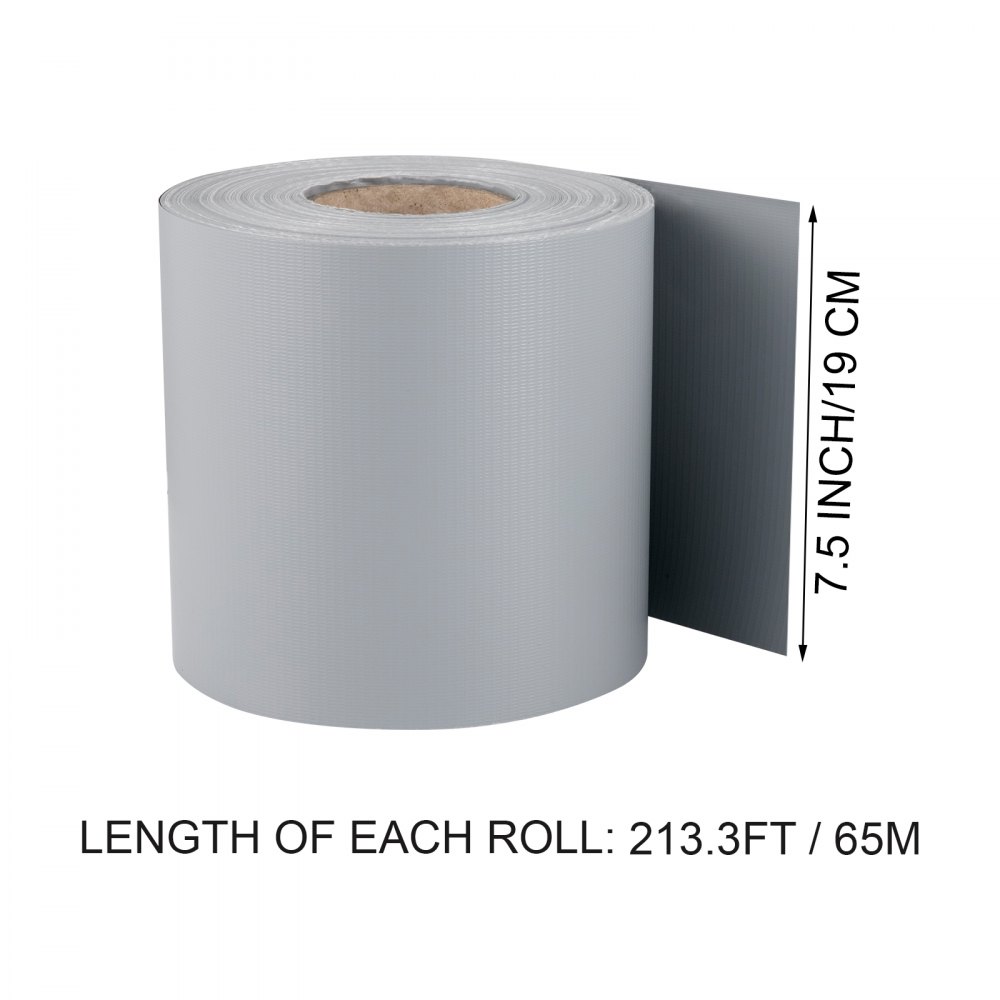 Vevor 4 Rotoli Schermo Privacy Balcone In Grigio Pvc Per Recinzione 65m X 19cm